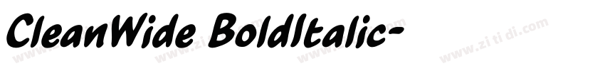 CleanWide BoldItalic字体转换 CleanWide BoldItalic字体转换